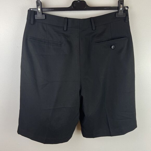 Walter Hagen Black Pleated Golf Shorts Size 32 Pockets Athletic Synthetic - Picture 2 of 3